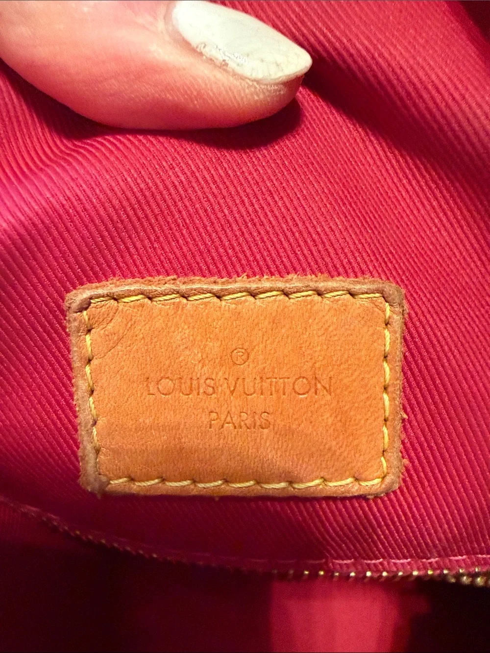 Louis Vuitton Brown Monogram Canvas Shoulder Bag with Tan Trim